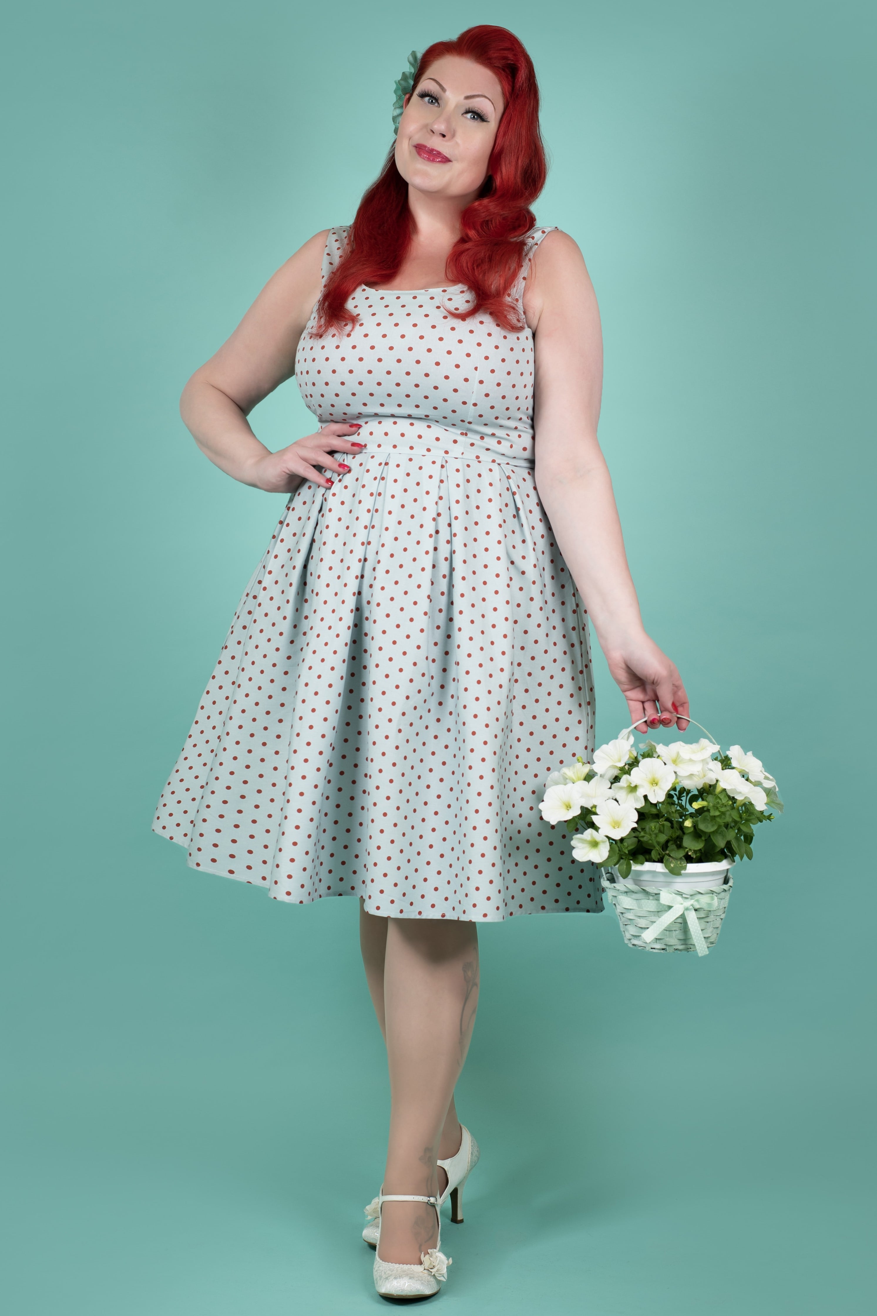 Light blue swing outlet dress