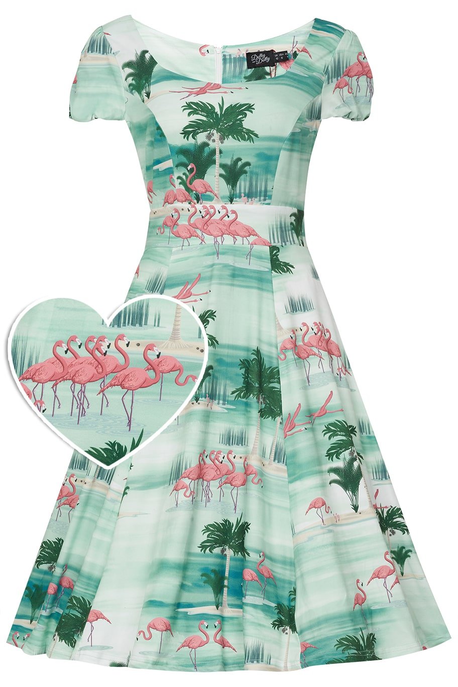 Retro sales flamingo dress