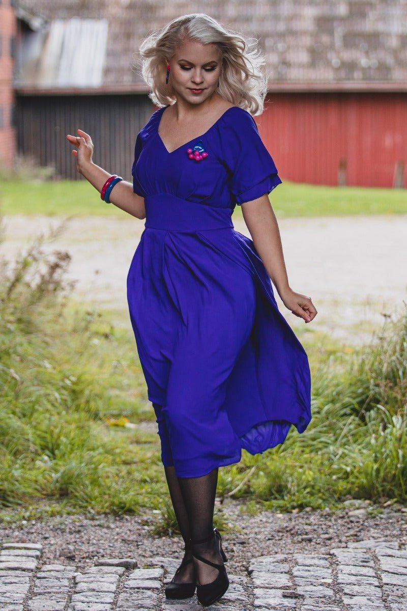 Royal blue casual dress sale