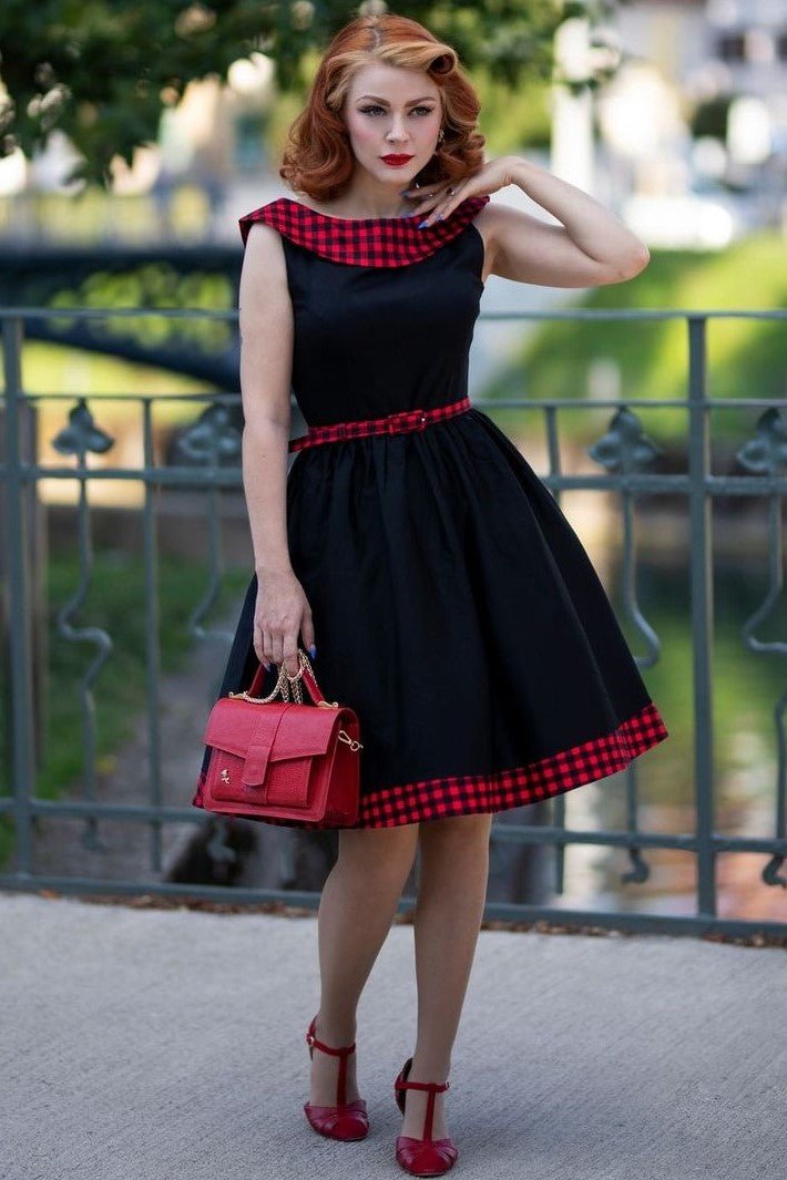 Red retro hot sale dress