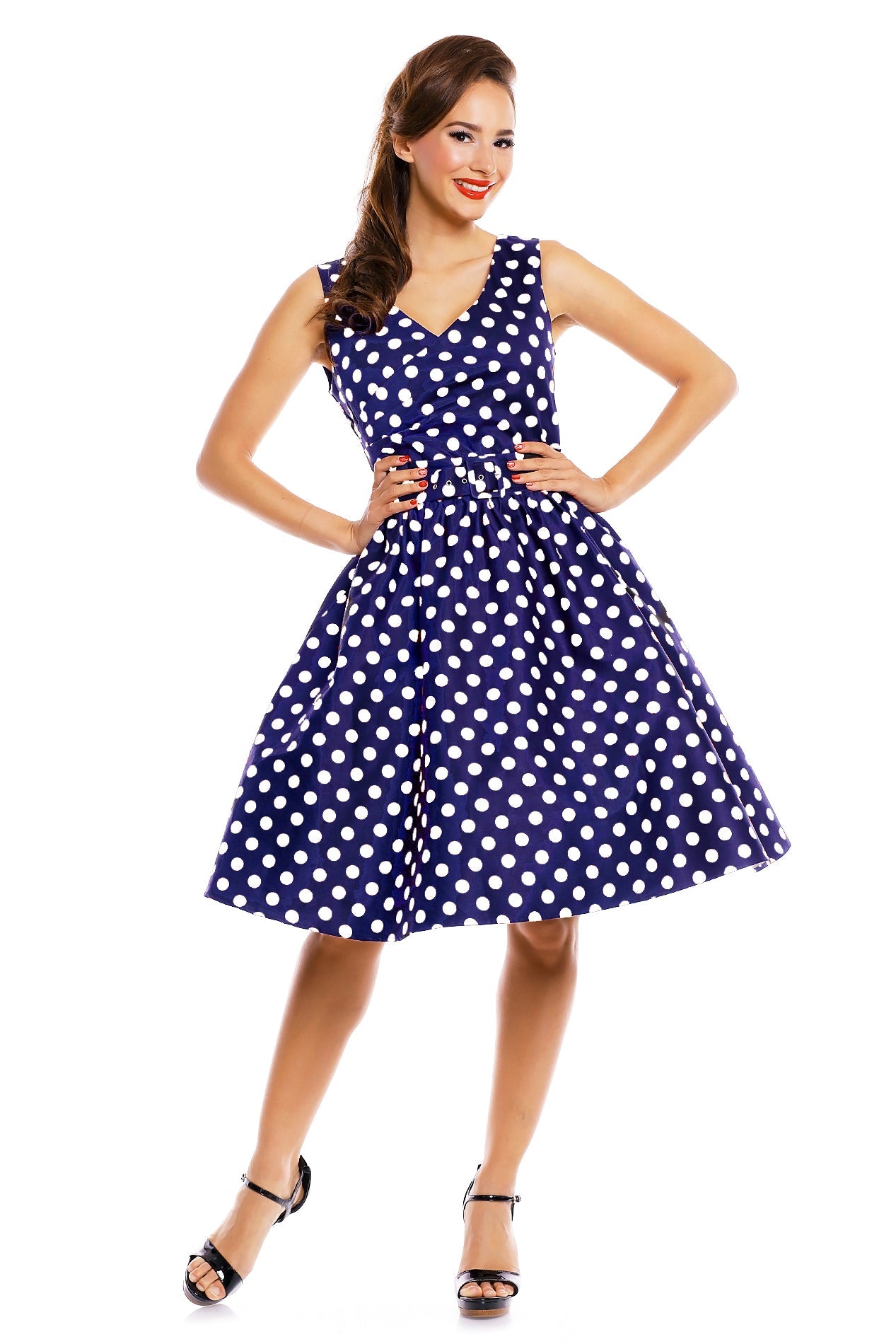 Navy blue 50's outlet style dress