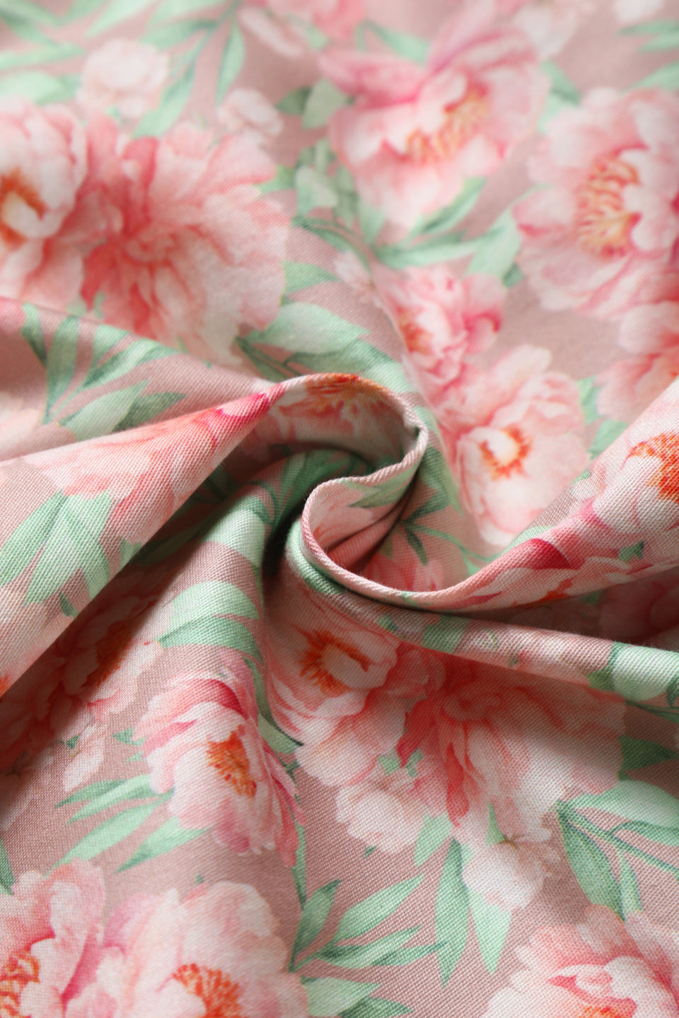 Close up view of Pink Floral Shirt Dress