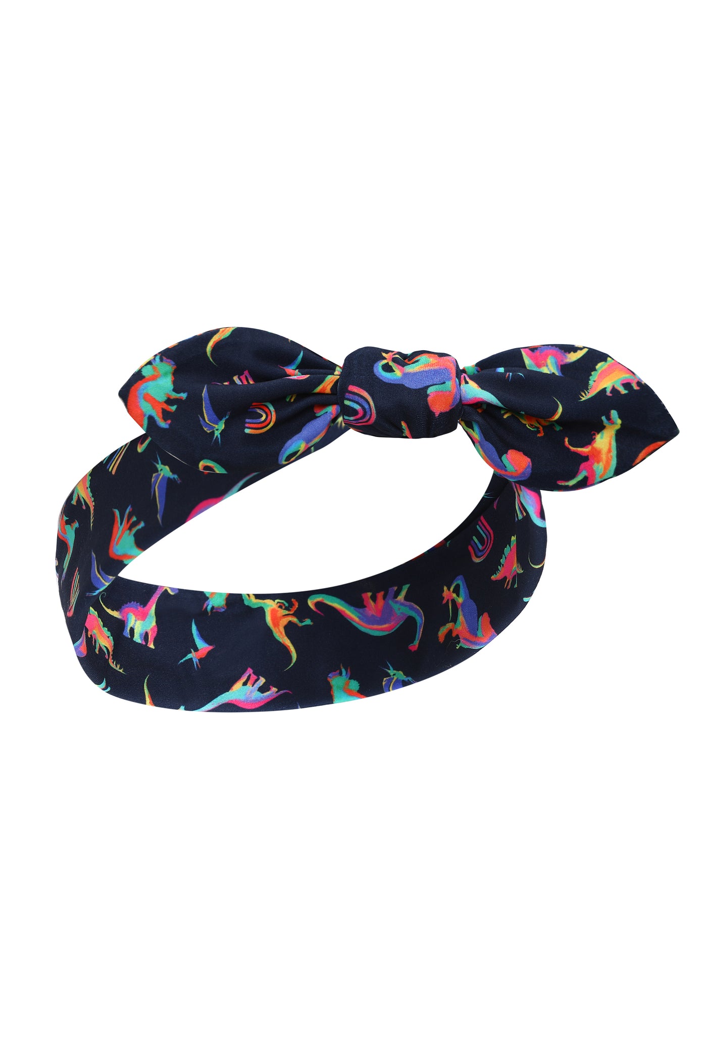 Black Dinosaur Rainbow Headband