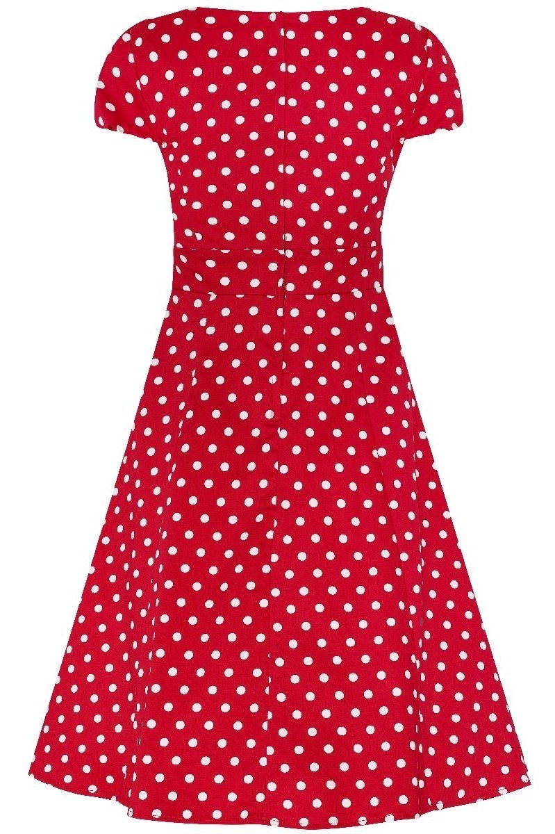 Woman's Flirty Fifties Style Dress in Red