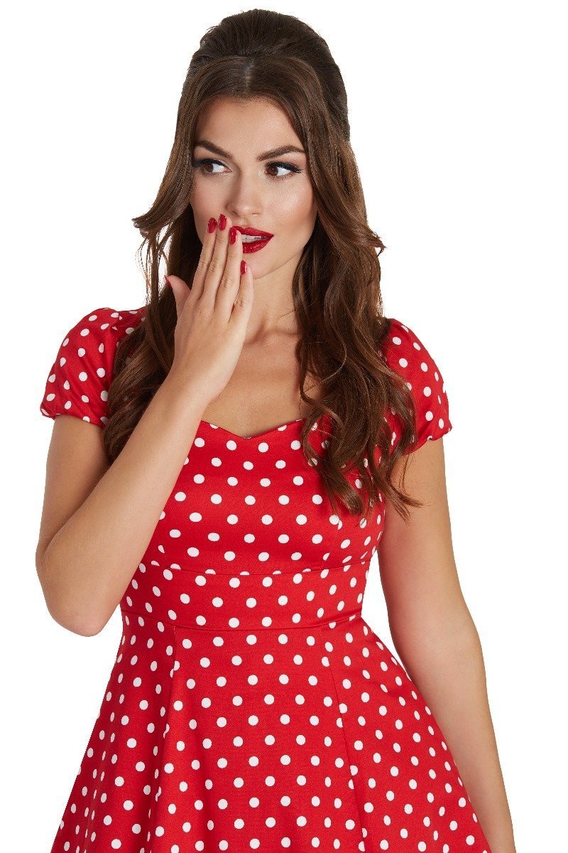 Woman's Flirty Fifties Style Dress in Red