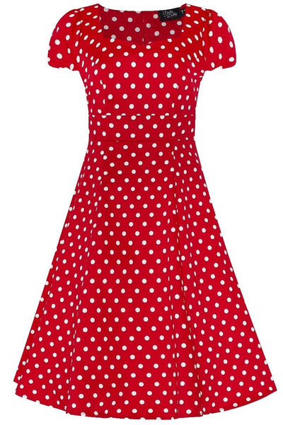 Woman's Flirty Fifties Style Dress in Red