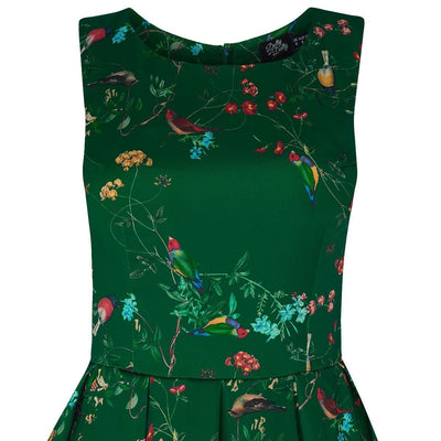 Annie Green Bird Print Dress2