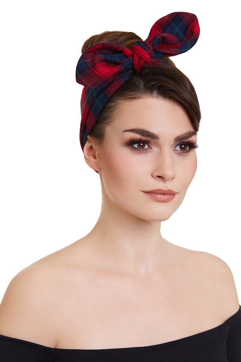 Headband in Red Tartan