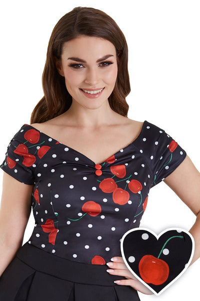 Lilian Off Shoulder Black Cherry Top