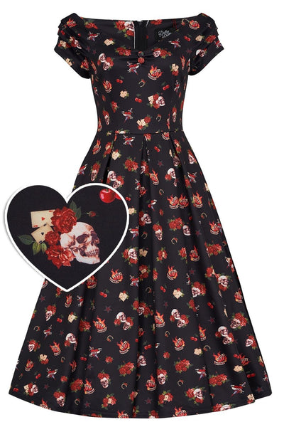 Off Shoulder Rockabilly Circle Dress