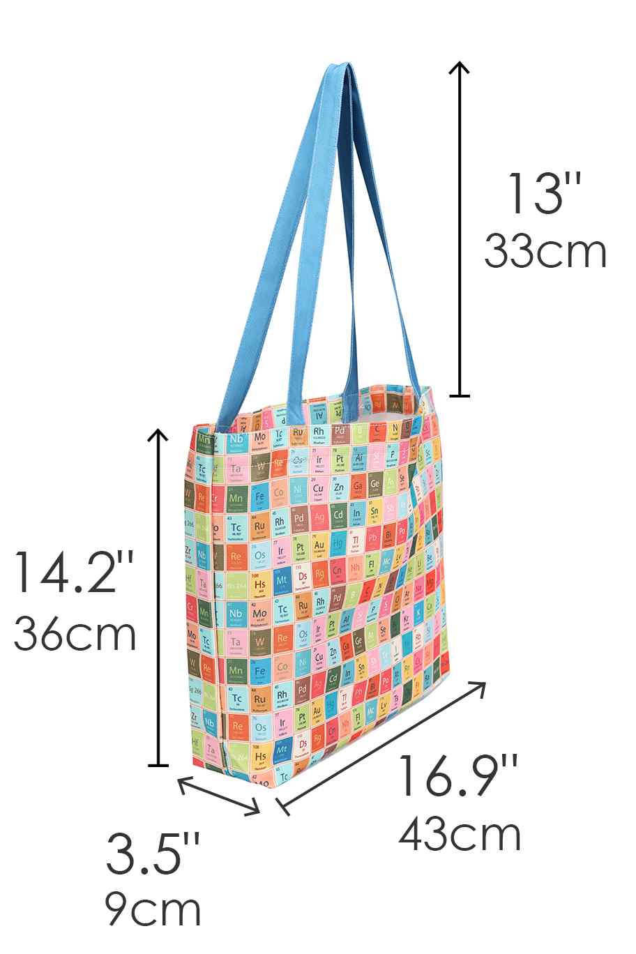 Periodic Table Print Canvas Tote Bag