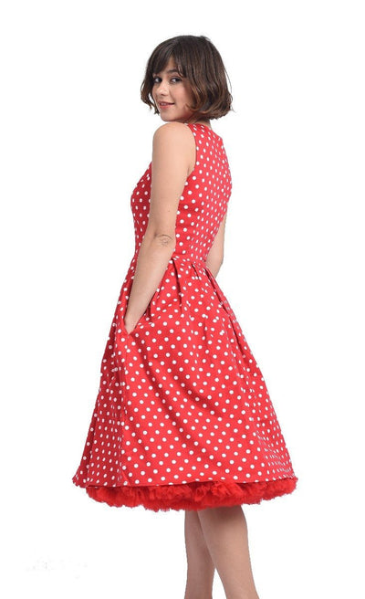 Red Polka Dot Cotton Dress