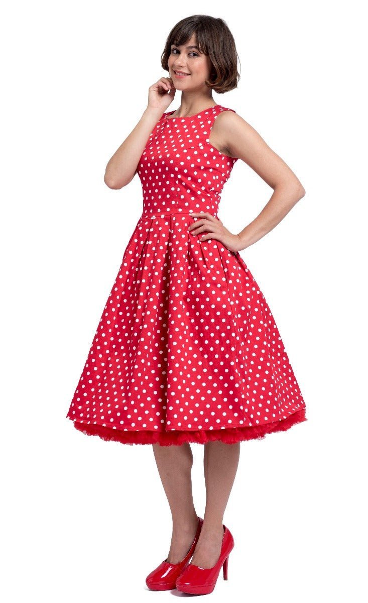 Red Polka Dot Cotton Dress