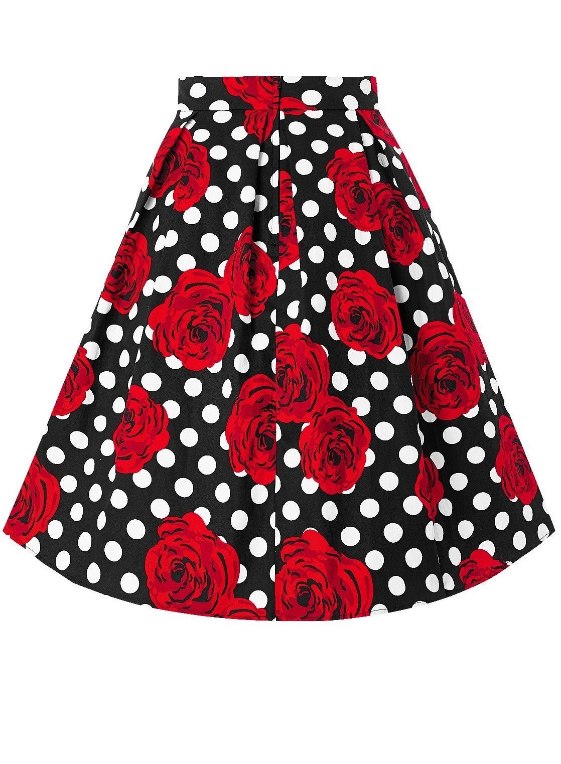 Retro Swing Skirt in Roses & Polka Dots