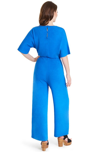 Back view of Royal Blue Wide Leg Jumpsuit