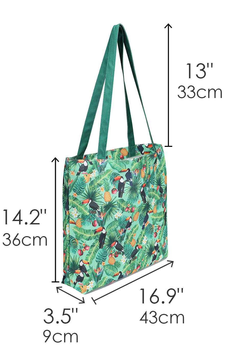 Toucan Print Beach Tote Bag