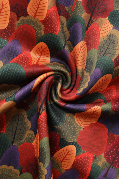 Close up view of view of Autumn Foliage Midi Dress