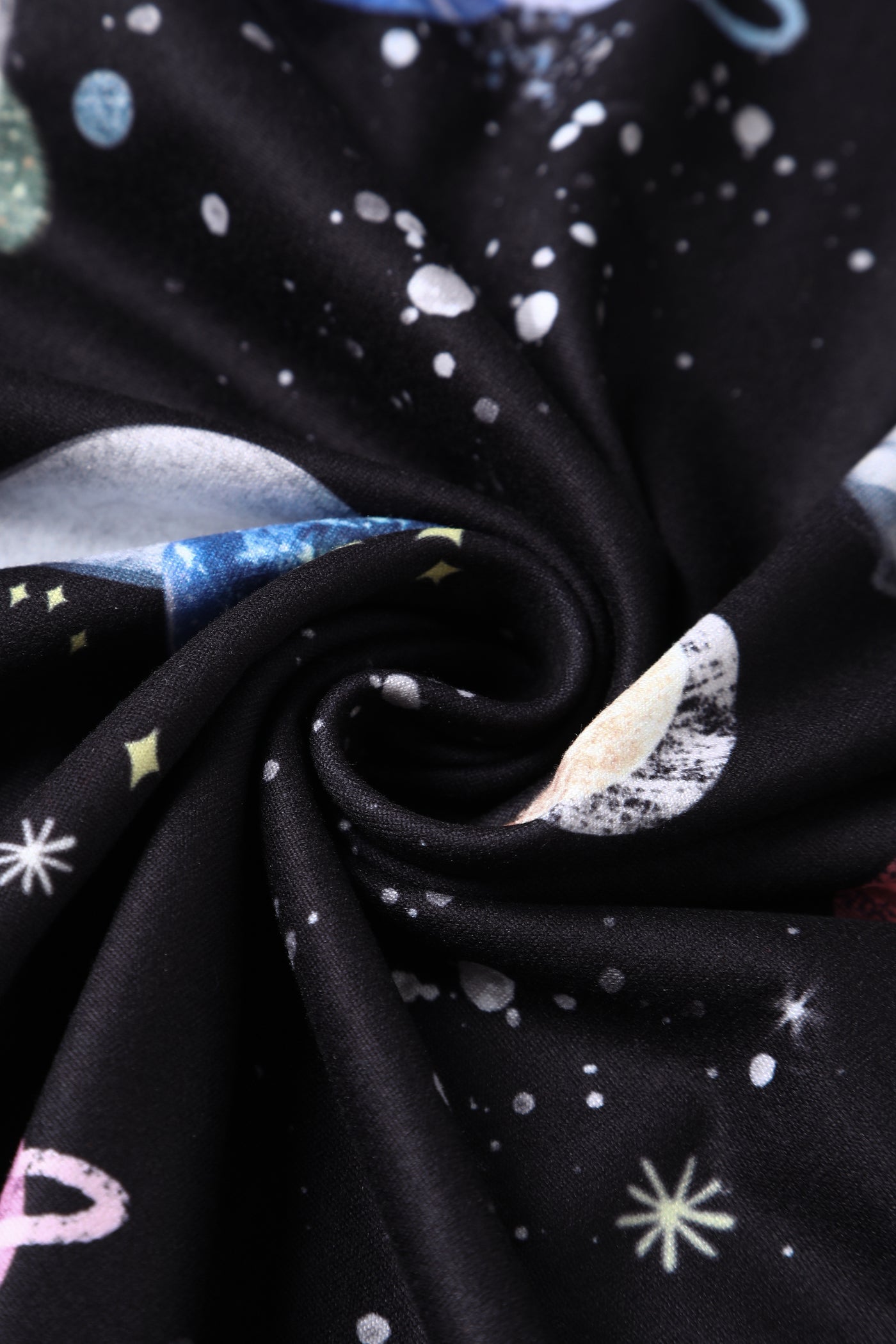 Close up view of Black Planet Dress