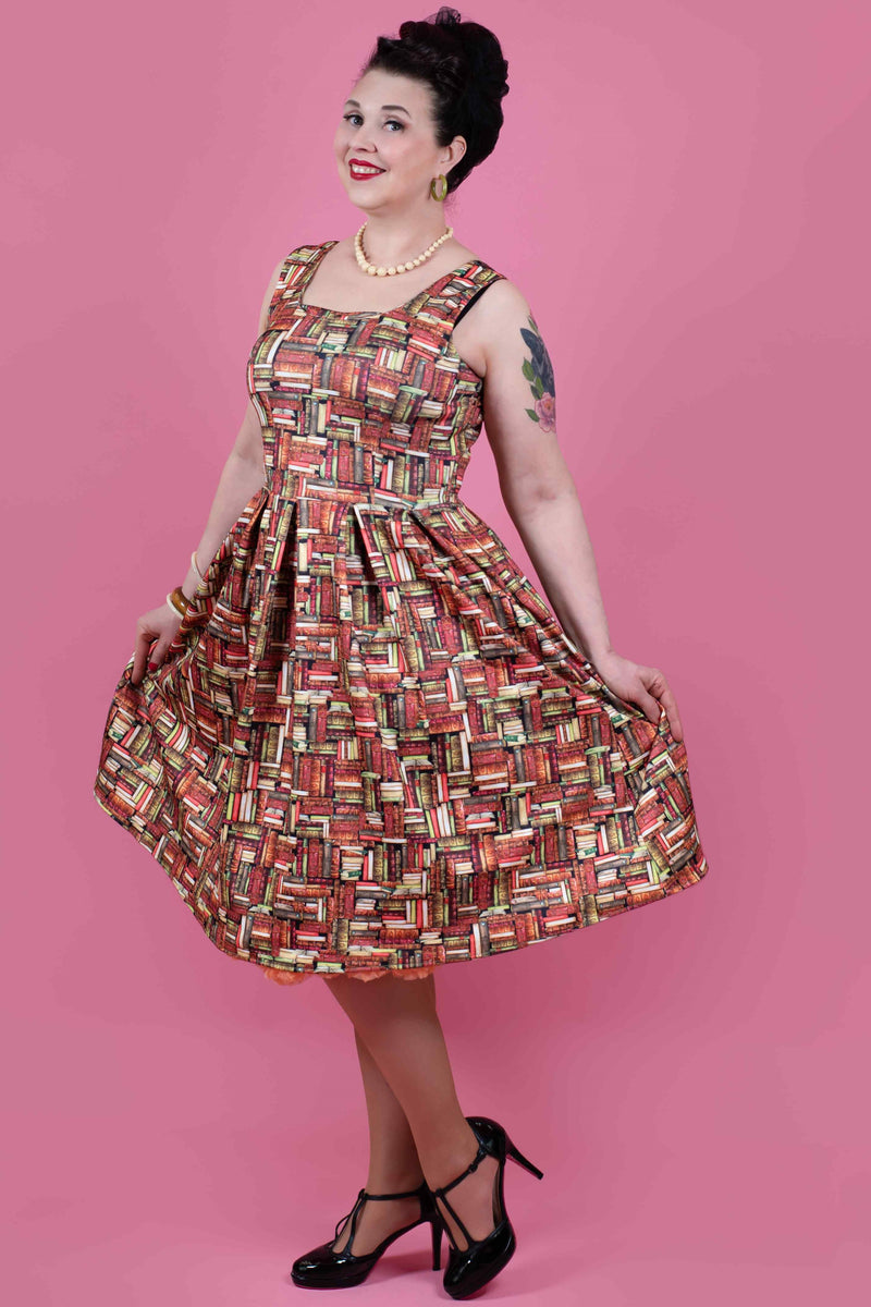 Book shop print dress