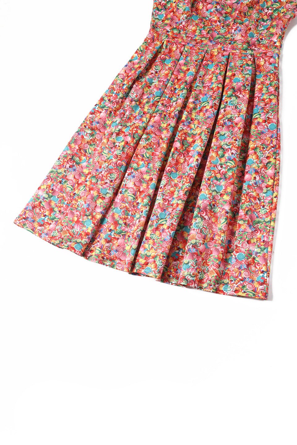 Close up view of Candyland Swing Dress