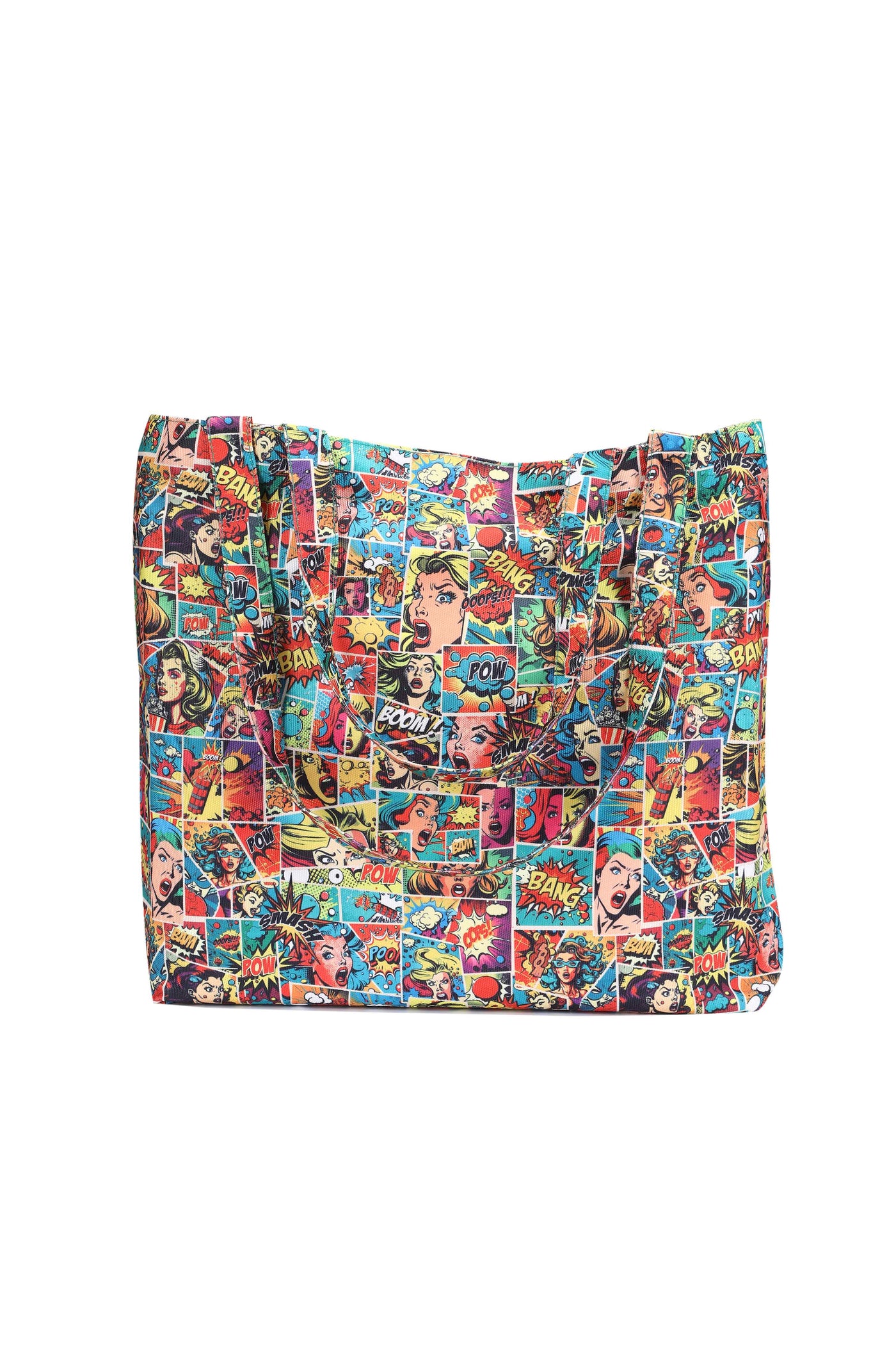 Comic Book Print Tote Bag