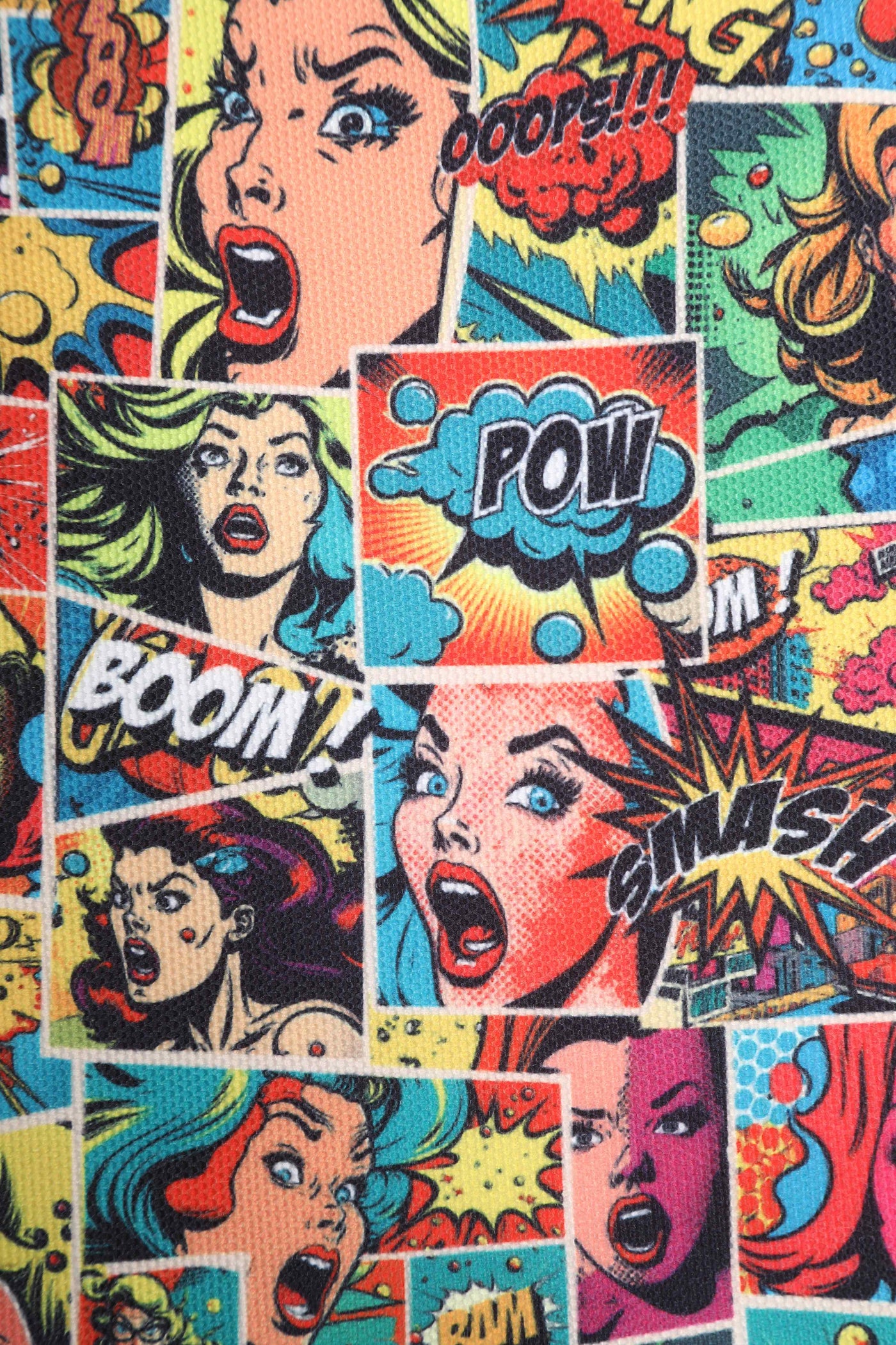 Comic Book Print Tote Bag