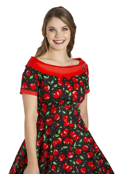 Model photo of Cute Cherry Swing Dress