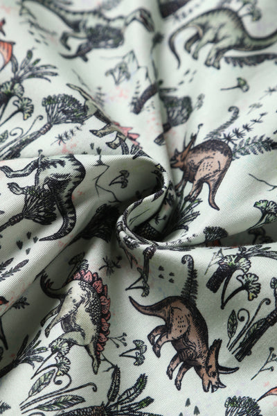 Close up view of Dinosaur Forest Shirt Dress