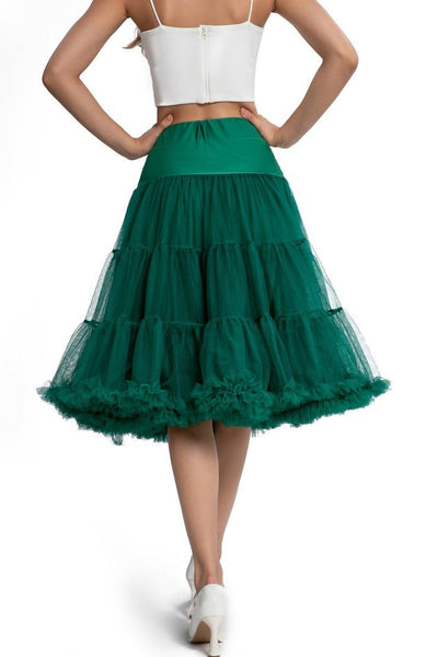 Model wearing a Net Petticoat 25.5” In Emerald Green