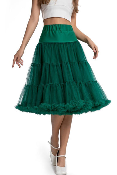 Model wearing a Net Petticoat 25.5” In Emerald Green