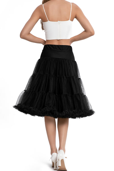 Fluffy Net Petticoat 25.5” In Black