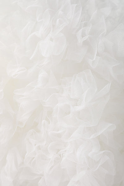 Fluffy Net Petticoat 25.5 In White