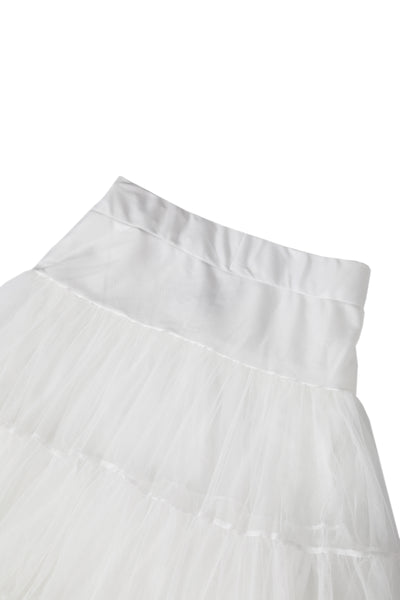 Fluffy Net Petticoat 25.5 In White