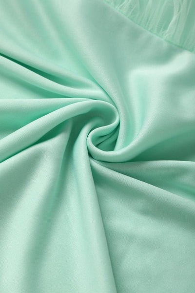 Close up view of Fluffy Net Petticoat 25.5” In Mint Green