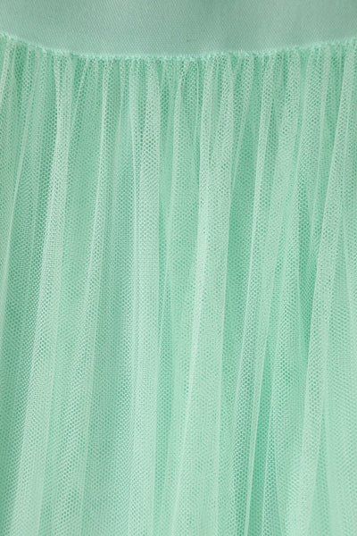 Close up view of Fluffy Net Petticoat 25.5” In Mint Green