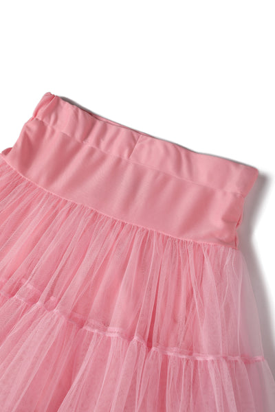 Fluffy Net Petticoat 25.5 Inches In Pastel Pink