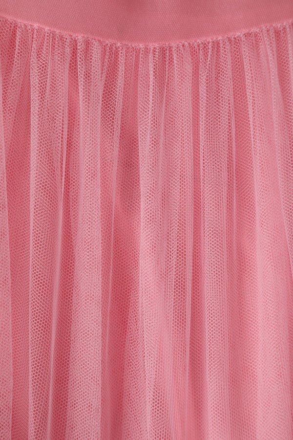 Close up view of Fluffy Net Petticoat 25.5” In Pastel Pink