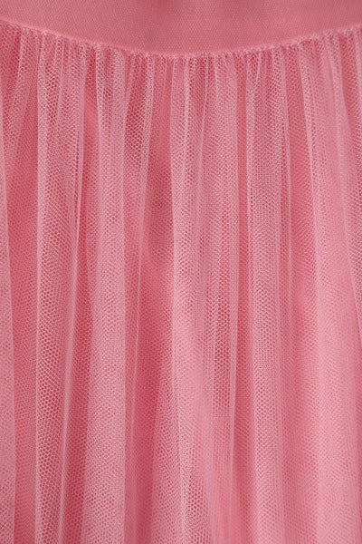 Close up view of Fluffy Net Petticoat 25.5” In Pastel Pink