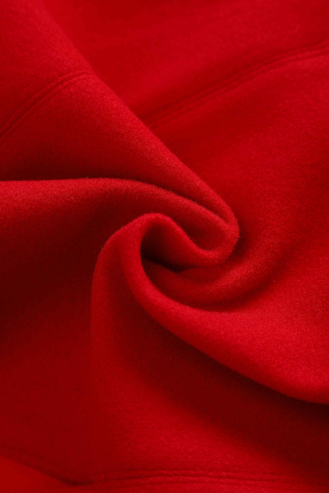 Close up view of Glamorous 50s Style Cape Shrug in Red