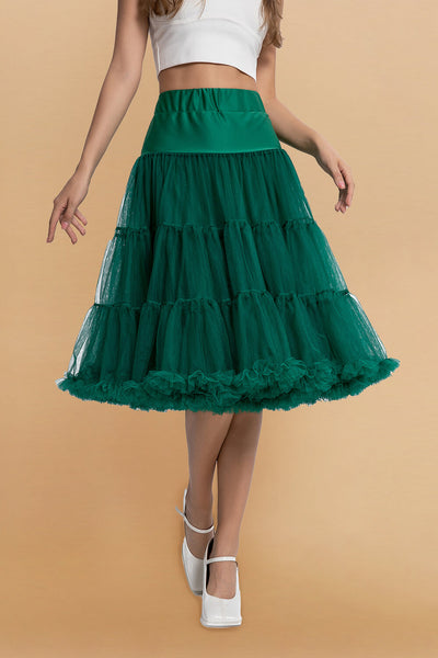 green fluffy petticoat 