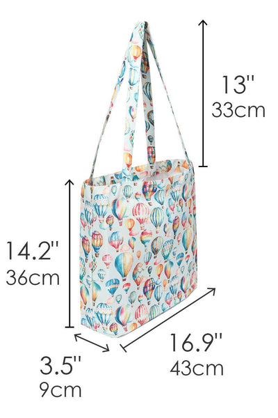 Hot Air Balloon Print Beach Tote Bag