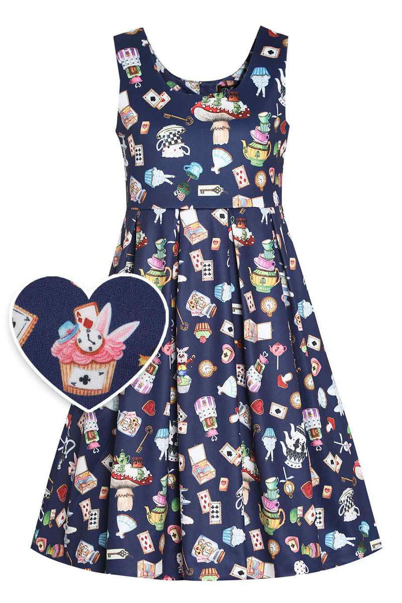 Kids Amanda Alice In Wonderland Flared Dress