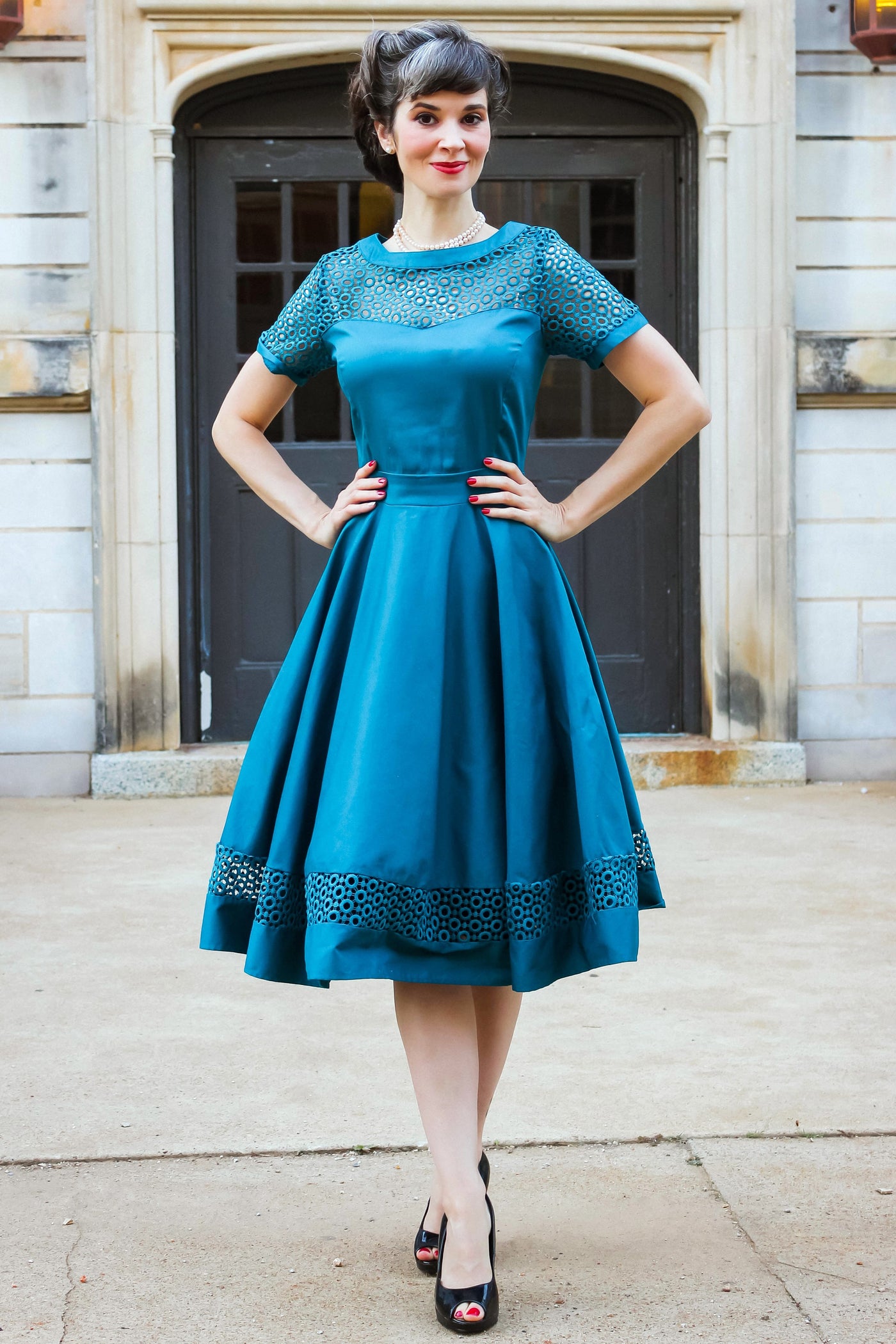 Peacock blue dress on sale