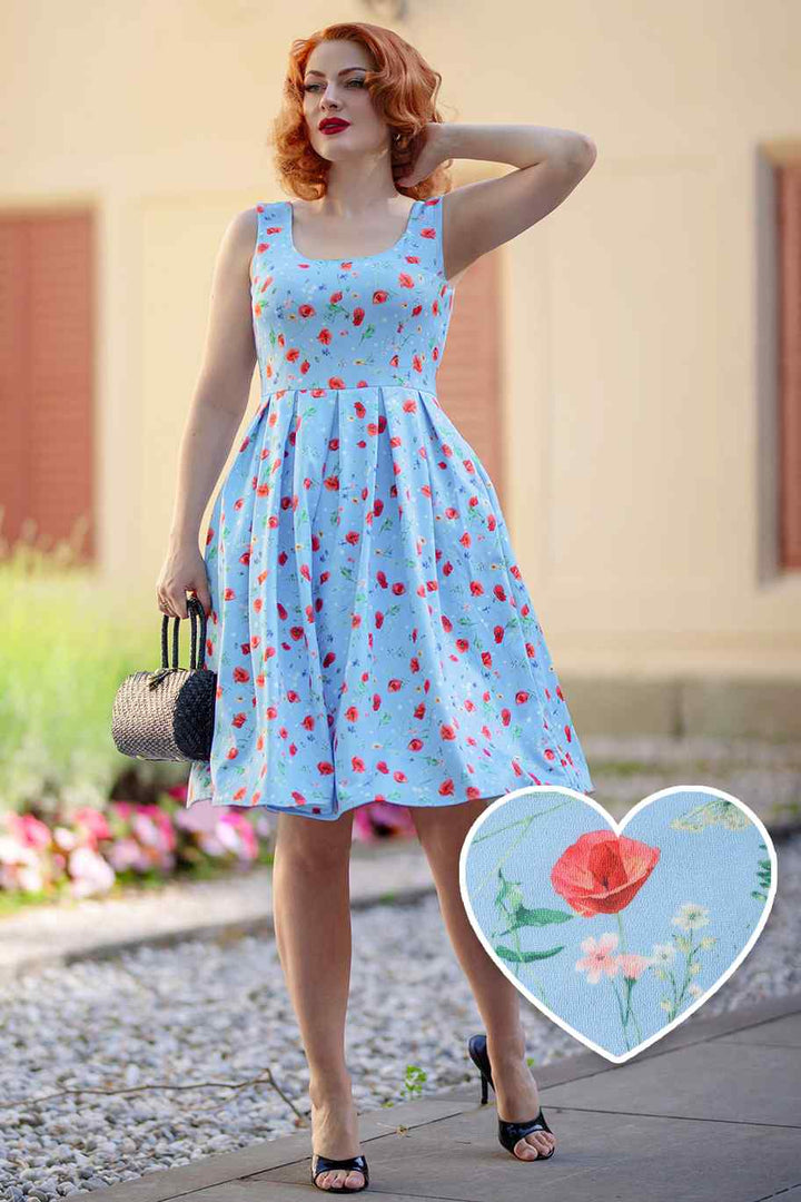 Baby blue swing dress hotsell