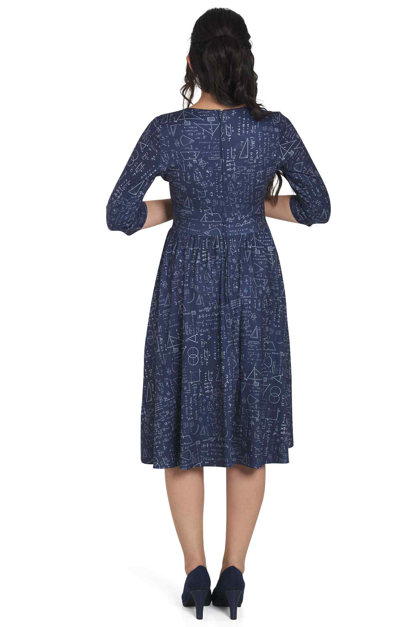 Model photo of Long Sleeved Math Dress