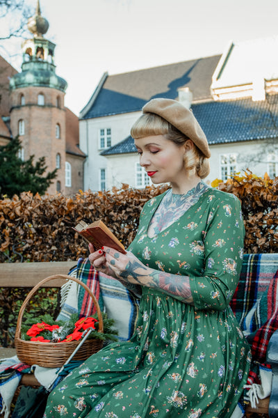 Green Woodland Fox & Owl Dress