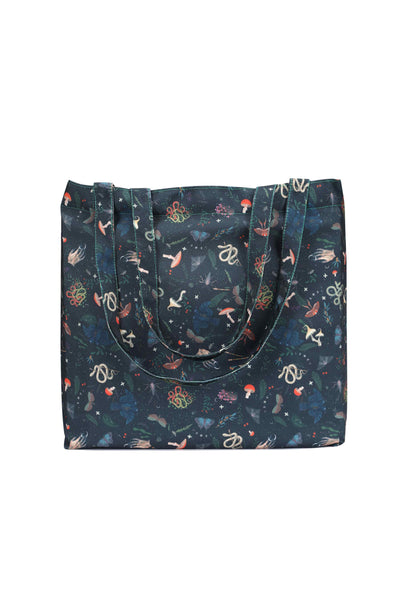 Mystical Forest Print Shopping Tote Bag