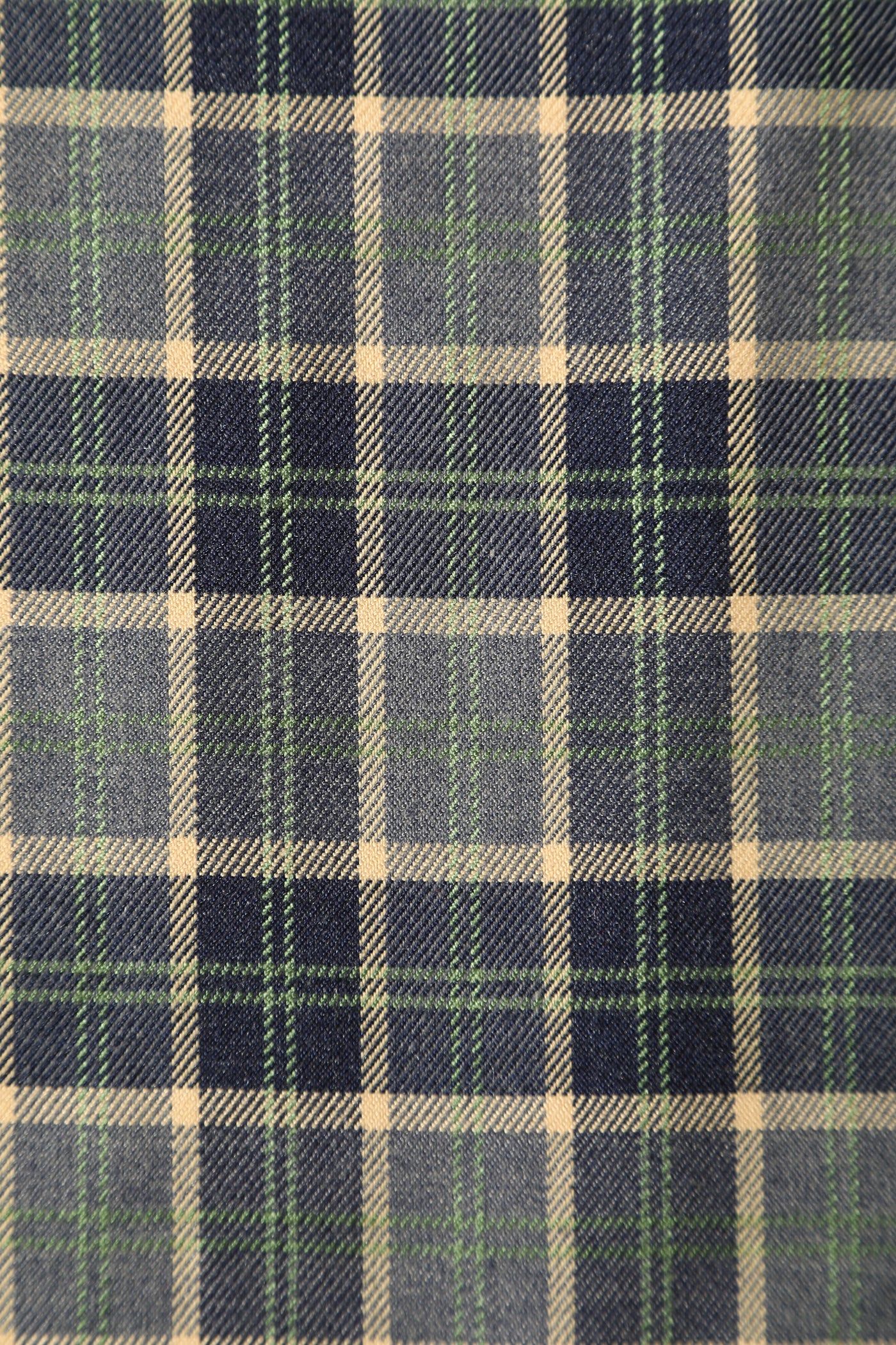 Close up view of Navy & Grey Tartan Shirt Dress