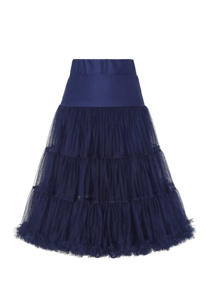 Back view of Fluffy Net Petticoat 25.5” In Navy Blue