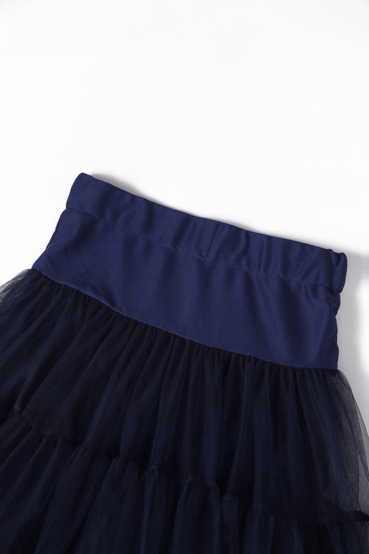 Close up view of Fluffy Net Petticoat 25.5” In Navy Blue